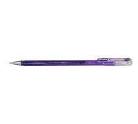 Pentel Hybrid Dual Metallic Rollers encre gel métallique pastel K110, Violet clair + Rouge & Bleu métallique, Lot de 12