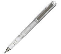 Pentel Hybrid Gel Grip DX K230-W Roller gel encre métallisée 1 mm Blanc