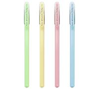 Pentel Hybrid - Stylo roller à gel laiteux - K108 - Blister de 4 Stylos Pastel - Vert, Jaune, Rose et Bleu