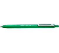 Pentel iZee BX470-D Lot de 12 stylos à bille rétractables avec clip en métal Vert Pointe large 1 mm