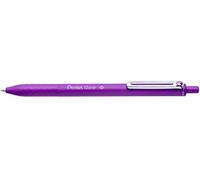 Pentel BX470-V iZee Lot de 12 stylos à bille rétractables avec clip en métal Violet Pointe large 1 mm
