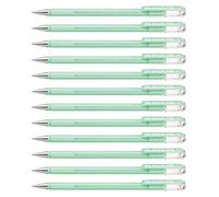 Pentel K108-P Hybrid Milky Stylo Roller Encre Gel Pastel Vert Clair x12