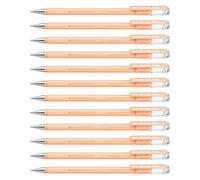 Pentel K108-P Hybrid Milky Stylo Roller Encre Gel Pastel Orange x12