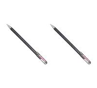 Pentel K110-DAX Dual Metallic Hybrid Dual Metallic Stylo à encre gel pailletée Noir/rouge 2 effets de couleurs différents sur papier clair/foncé noir + rouge métallique (Lot de 2)