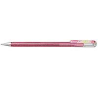 Pentel Stylo gel K110-DMPX Hybrid Dual Metallic — Encre pailletée rose/vert/doré 0,5 mm 1 pièce