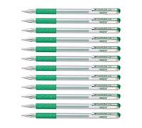 Pentel K118-MD Lot de 12 Rollers à encre gel 0,8 mm Vert métallisé