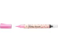 Pentel Feutre pinceau Milky Brush XGFH-PPX, encre gel pastel, pointe nylon, Rose pastel
