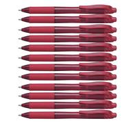 Pentel Lot de 12 BL110 EnergelX Rollers gel rétractable pointe 1 mm Rouge