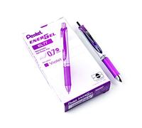 Pentel Lot de 12 BL77 EnerGel Roller gel rétractable séchage rapide pointe 0,7 mm Violet