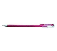 Pentel Lot de 12 K110 Hybrid Dual Metallic Roller gel métallisé effet 2 couleurs Rose/Rose Métallique