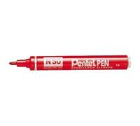 PENTEL Lot de 12 Marqueurs permanent N50 Pointe Ogive 2 mm Rouge