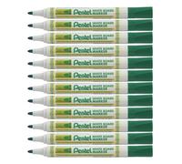 Pentel Lot de 12 MW85-D Marqueurs effaçables pour tableau Blanc pointe conique moyenne encre verte