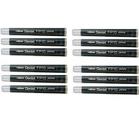 Pentel Lot de 12 recharges pour pinceaux de poche, encre noire