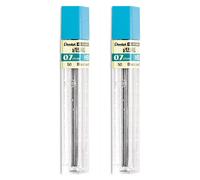 Pentel Lot De 2 Etuis De 12 Mines Hi-Polymer Super 0,7 Mm Hb Noir