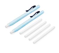 Pentel Lot de 2 gommes à effacer Clic Stick en caoutchouc - Corps bleu + recharges de gomme blanche Clic