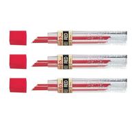 PENTEL Lot de 3 Etuis 12 Mines Rouge 0,5 mm pour portemine