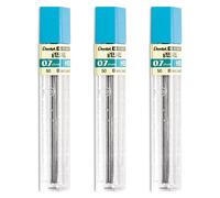 Pentel Lot De 3 Etuis De 12 Mines Hi-Polymer Super 0,7 Mm Hb Noir