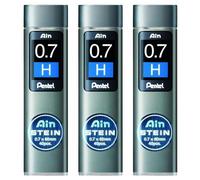 Pentel Lot De 3 Etuis De 40 Mines 0,7 Mm Ain Stein C277 Dureté H