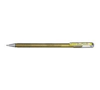 Pentel 23-k110 Dual métallique Hybrid Dual métallique Roller encre gel, Gel, 1 pièce, brillant 2 effets de couleurs différentes sur papier clair/foncé 0,5mm or
