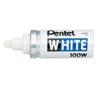 Marqueur - PENTEL - 100W PL - Indélébile - Pointe Large - Blanc
