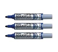 Pentel Lot De 3 Marqueurs Pour Tableau Blanc Maxiflo Mwl5m Bleu