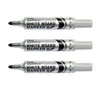 PENTEL Marqueur effaçable sec tableaux Blancs pointe ogive large encre liquide base alcool Noire MAXIFLO