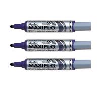 Pentel Lot De 3 Marqueurs Tableau Blanc Maxiflo Mwl5m Pointe 2,5mm Violet