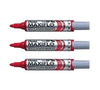 Pentel Maxiflo Green Label Marqueur pour Tableau Blanc à Pointe conique large Rouge