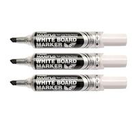 Pentel Marqueur Tableau Blanc Maxiflo Mwl6 Pointe Biseautée Large Noir