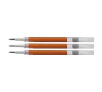 PENTEL Lot de 3 Recharges LR7 pour Roller Energel Liquide Pointe 0,7 Tracé 0,35 mm Orange