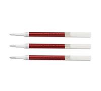 Pentel Lot De 3 Recharges Lr7 Pour Roller Energel Liquide Pointe 0,7 Tracé 0,35 Mm Rouge