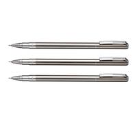 Pentel Lot De 3 Rollers Encre Gel Energel - Sterling -, Corps Fin En Métal, Noir