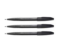 Pentel Lot De 3 Stylos Feutre Sign Pen S 520, Noir
