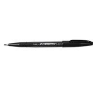 Stylo feutre - PENTEL - Sign Pen SES15 - Pointe de pinceau flexible - Noir