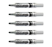 Pentel Lot De 5 Marqueurs Pour Tableau Blanc Maxiflo Mwl5m Noir
