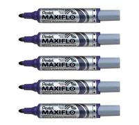 Pentel Lot De 5 Marqueurs Tableau Blanc Maxiflo Mwl5m Pointe 2,5mm Violet