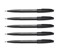 Pentel Lot De 5 Stylos Feutre Sign Pen S 520, Noir