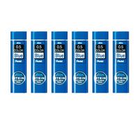 Pentel Lot De 6 Etuis De 20 Mines De Couleur Ain Stein 0,5mm Bleu