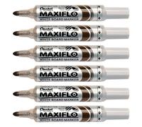 Pentel Lot De 6 Marqueurs Pour Tableau Blanc Maxiflo Mwl5m Marron