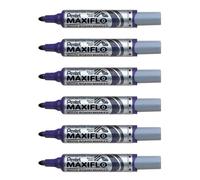 Pentel Lot De 6 Marqueurs Tableau Blanc Maxiflo Mwl5m Pointe 2,5mm Violet