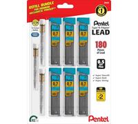 Pentel Lot de 6 paquets de 30 recharges de gomme et de plomb pour porte-mines Super Hi-Polymère 0,7 mm