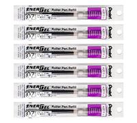 PENTEL Lot de 6 Recharges LR7 pour Roller Energel Liquide Pointe 0,7 Tracé 0,35 mm Violet