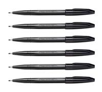 Pentel Lot De 6 Stylos Feutre Sign Pen S 520, Noir