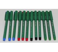 Pentel Lot de stylos Ball R50, couleurs assorties (3 x noir, bleu, rouge, vert)