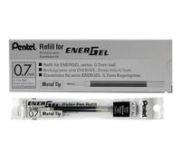 Pentel Recharges pour rollers Energel LR7 – Compatibles BL57/77/107/117/407/TRL – Noir – Lot de 12