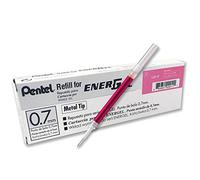 Pentel LR7 Recharges pour Rollers Energel Pentel BL57/77/107/117/407/TRL Rose- Lot de 12