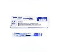 Pentel LRN5 Recharges pour Roller Energel Pointe 0,5 mm BLN105, BLN75, BL625 Bleu - Lot de 12