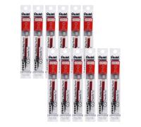 Pentel LRN5 Recharges pour Roller Energel Pointe 0,5 mm BLN105, BLN75, BL625 Rouge - Lot de 12