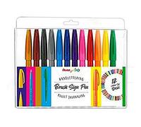 Pentel – Feutres pinceau Brush Sing SES15-12 – 12 unités multicolores pour enfants