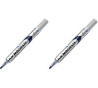 Pentel Marqueur MAXIFLO MWL5S pour tableau blanc Pte Ogive Fine Bleu (Lot de 2)